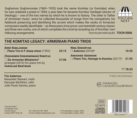 Komitas Legacy. Armenian Piano Trios - CD Audio di Trio Aeternus - 2