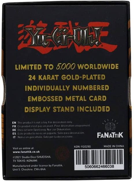 Fanattik Ygo29G Yu-Gi-Oh Metal Gold Card Collectible Replica Baby Dragon, Colore Black, 198047 - 4