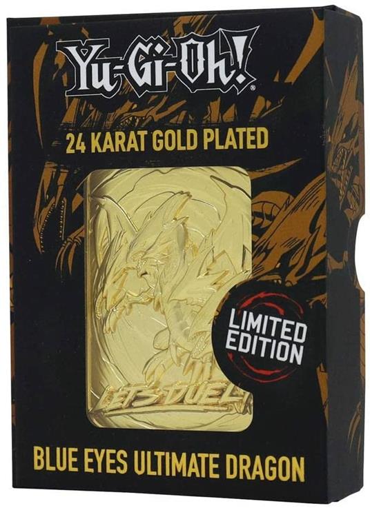 Fanattik Ygo30G Yu-Gi-Oh Metal Gold Card Collectible Replica Blue Eyes Ultimate Dragon, Colore Black, 198048 - 3