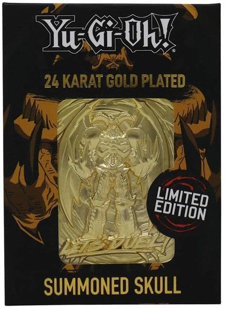 Fanattik Ygo31G Yu-Gi-Oh Metal Gold Card Collectible Replica Summoned Skull, Oro, Colore Black, 198049 - 2
