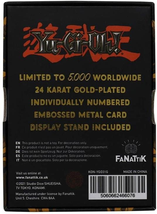 Fanattik Ygo31G Yu-Gi-Oh Metal Gold Card Collectible Replica Summoned Skull, Oro, Colore Black, 198049 - 4