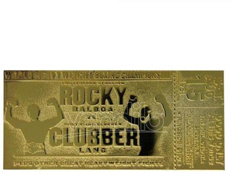 Rocky 3 Replica Biglietto del Campionato Mondiale Dei Pesi Massimi (Placcato in Oro) Fanattik