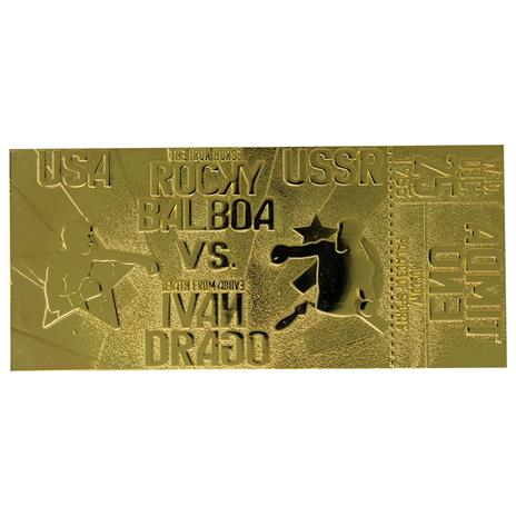 Rocky 4 Replica Biglietto Rocky Balboa vs Ivan Drago (Placcato in Oro) Fanattik