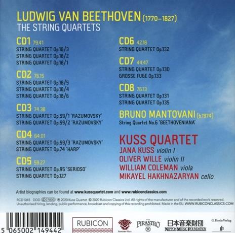 Beethoven String Quartets - CD Audio di Ludwig van Beethoven,Kuss Quartett - 2