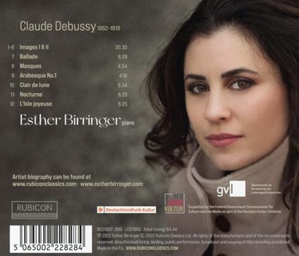 Debussy. Images I & Ii, Clair De Lune, U.A. - CD Audio di Esther Birringer