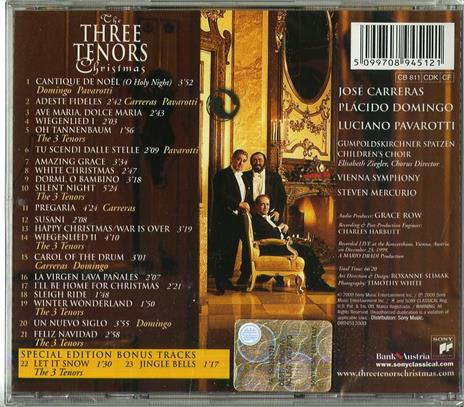 The Three Tenors Christmas - CD Audio di Placido Domingo,Luciano Pavarotti,José Carreras - 2