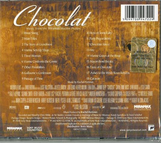 Chocolat (Colonna sonora) - CD Audio di Rachel Portman - 2