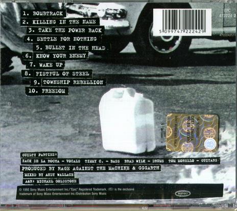 Rage Against the Machine - CD Audio di Rage Against the Machine - 2