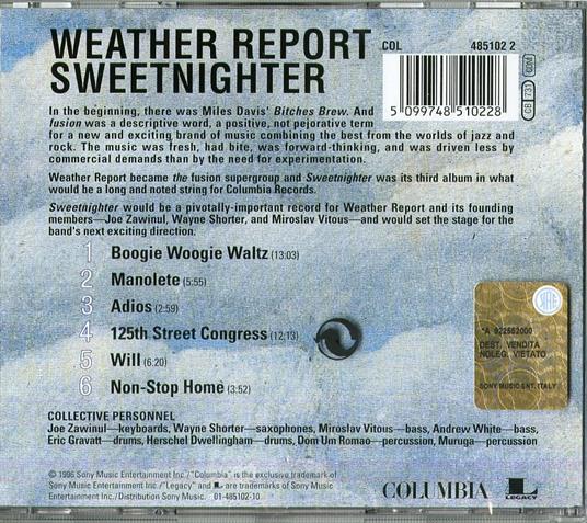 Sweetnighter - CD Audio di Weather Report - 2