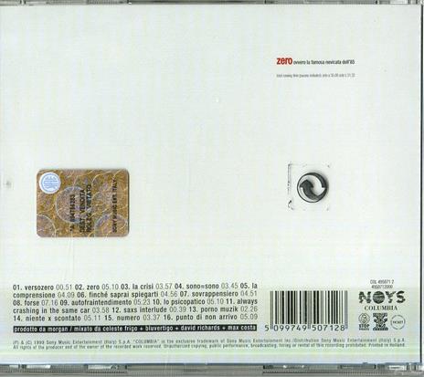 Zero - CD Audio di Bluvertigo - 2