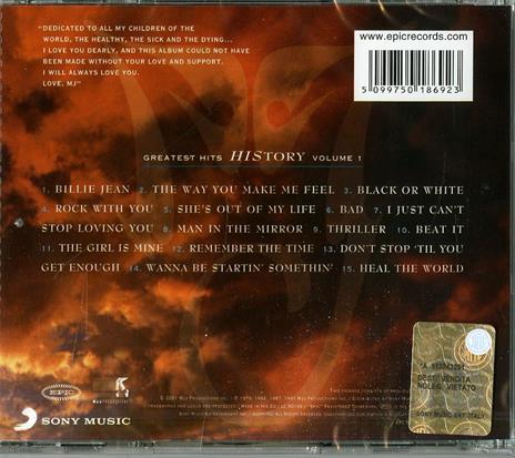 Greatest Hits History vol.1 - CD Audio di Michael Jackson - 2
