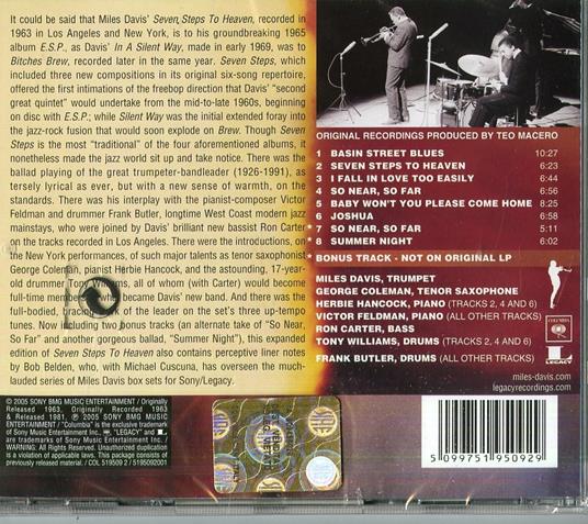 Seven Steps to Heaven - CD Audio di Miles Davis - 2