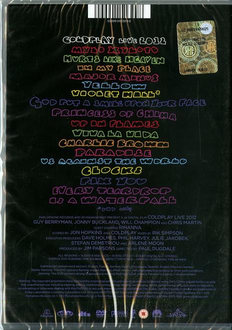 Live 2012 (Limited Edition) - CD Audio + DVD di Coldplay - 2