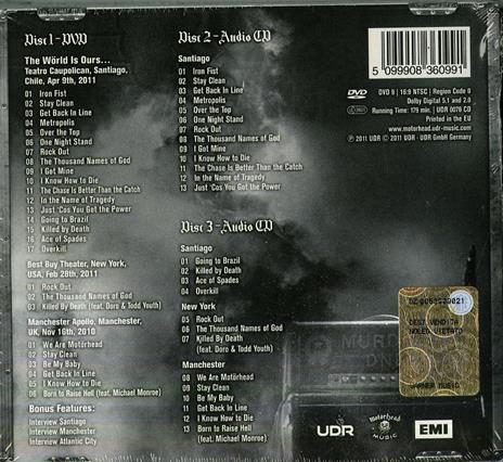 The Wörld Is Ours vol.1: Everywhere Further Than Everyplace Else - CD Audio + DVD di Motörhead - 2