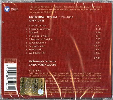 Ouvertures - CD Audio di Gioachino Rossini,Carlo Maria Giulini,Philharmonia Orchestra - 2