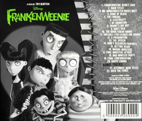 Frankenweenie (Colonna sonora) - CD Audio di Danny Elfman - 2