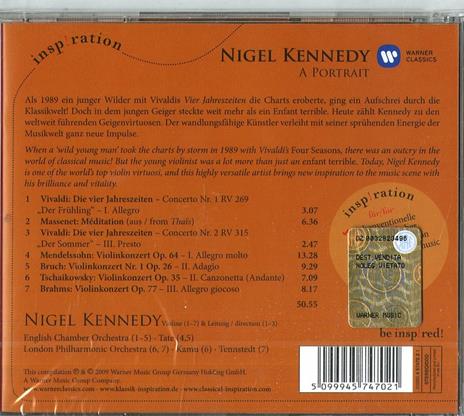 Inspiration Series - CD Audio di Nigel Kennedy - 2