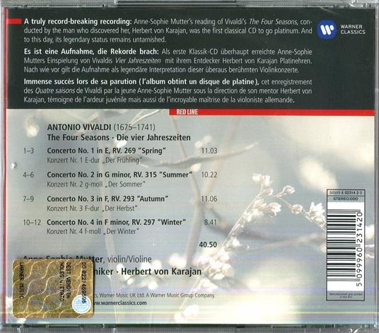 Le quattro stagioni - CD Audio di Antonio Vivaldi,Herbert Von Karajan,Anne-Sophie Mutter,Wiener Philharmoniker - 2