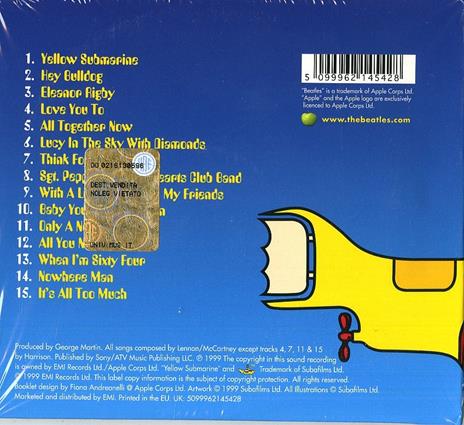 Yellow Submarine Songtrack (Colonna sonora) - CD Audio di Beatles - 2