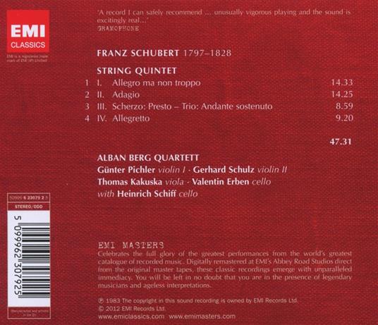 Quintetto in Do - CD Audio di Franz Schubert,Alban Berg Quartett - 2