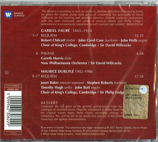 Requiem - Pavane / Requiem - CD Audio di Gabriel Fauré,Maurice Duruflé,New Philharmonia Orchestra,Philip Ledger - 2