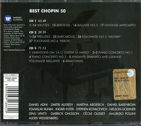 50 Best Chopin - CD Audio di Frederic Chopin - 2