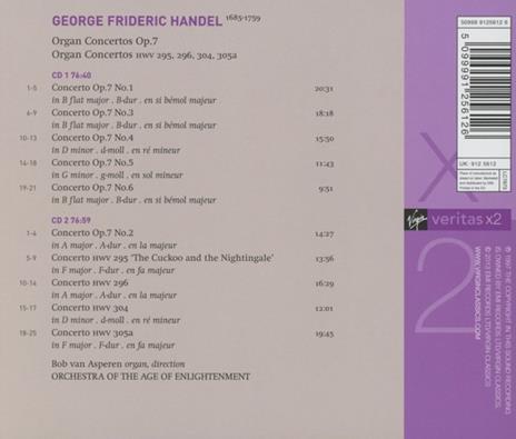Concerti per organo - CD Audio di Bob Van Asperen,Georg Friedrich Händel - 2