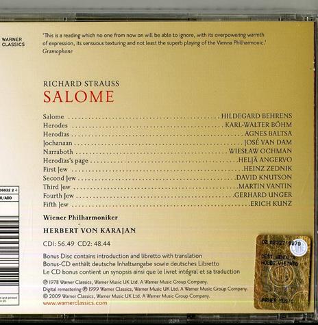Salome - CD Audio di Richard Strauss,Herbert Von Karajan - 2