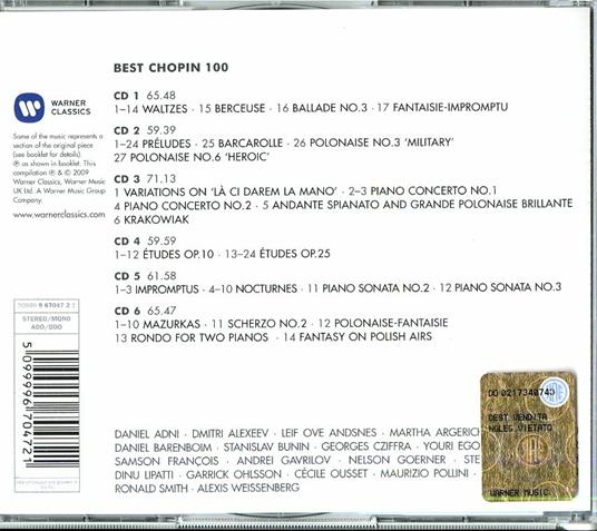 100 Best Chopin - CD Audio di Frederic Chopin - 2