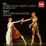 Ma mère l'Oye - Daphnis et Chloé - Bolero - La valse / Prèlude à l'après-midi d'un faune - Jeux - CD Audio di Claude Debussy,Maurice Ravel,Jean Martinon