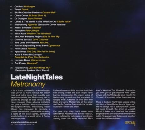 Late Night Tales - Metronomy - CD Audio - 2
