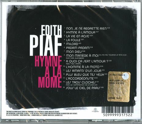 Hymne a la mome. Best of - CD Audio di Edith Piaf - 2