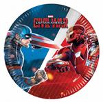 Captain America. Civil War. 8 Piatti Carta 20 Cm