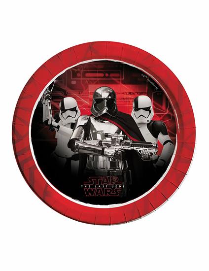 Star Wars The Last Jedi. 8 Piatti 23Cm