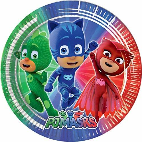 Pj Masks. 8 Piatti 23 Cm.