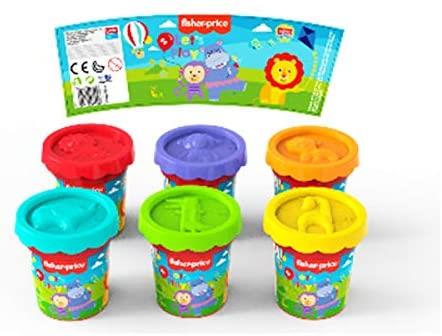 Vasetto Pasta Da Modellare Colorata 110 G Con Stampino Fisher Price 99154