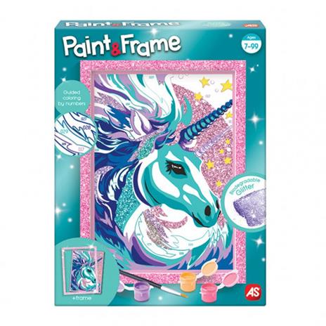 Set Pittura Paint E Frame Con Unicorno Da Favola Con Glitter As 41017