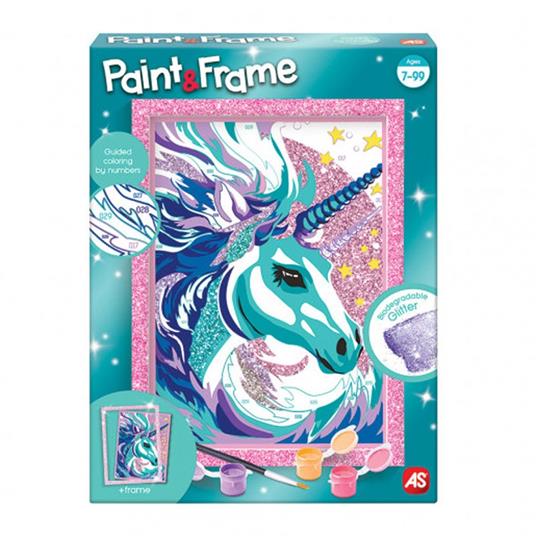 Set Pittura Paint E Frame Con Unicorno Da Favola Con Glitter As 41017