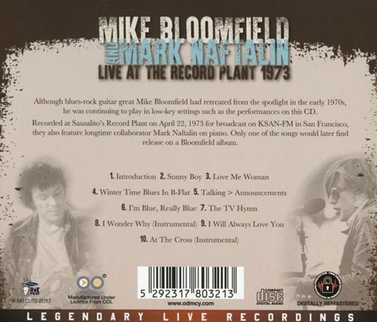 Live at the Record Plant 73 - CD Audio di Mike Bloomfield - 2