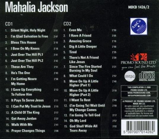 Mahalia Jackson Original - CD Audio di Mahalia Jackson - 2