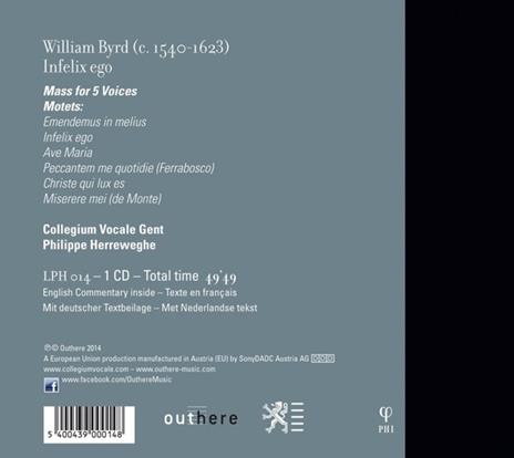 Opere sacre - CD Audio di William Byrd,Philippe Herreweghe,Collegium Vocale Gent - 2