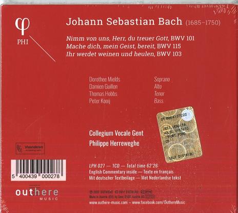 Du Treuer Gott - CD Audio di Johann Sebastian Bach,Philippe Herreweghe,Collegium Vocale Gent - 3