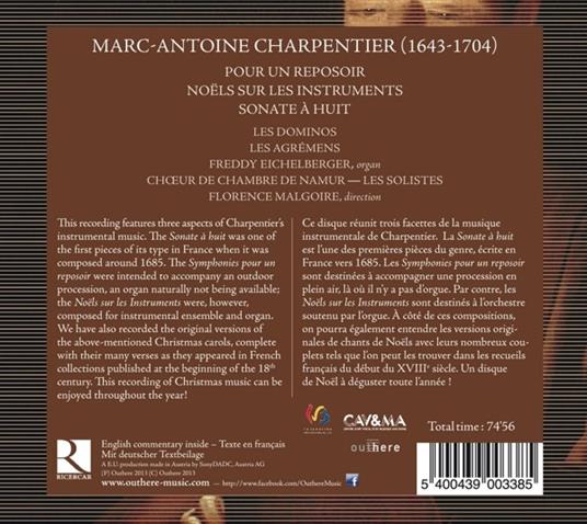 Sonate a otto e altre opere sacre - CD Audio di Marc-Antoine Charpentier,Choeur de Chambre de Namur - 2
