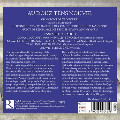 Au Douz Tens Nouvel. Chansons De Trouvères - CD Audio di Ensemble Célandon - 2