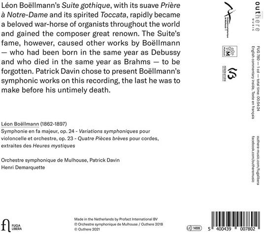 Sinfonia in Fa - CD Audio di Leon Boëllmann - 2