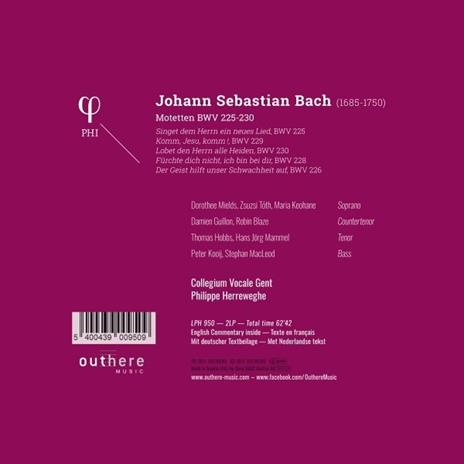 Mottetti BWV 225, 226, 227, 228, 229, 230 - Vinile LP di Johann Sebastian Bach - 2