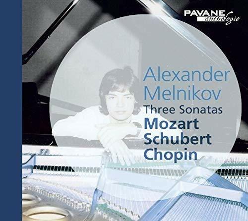 Three Sonatas - CD Audio di Frederic Chopin,Wolfgang Amadeus Mozart,Franz Schubert,Alexander Melnikov