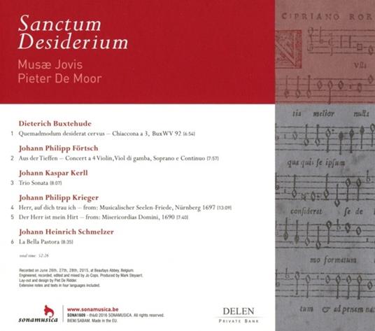 Sanctum Desiderium - CD Audio di Musae Jovis - 2