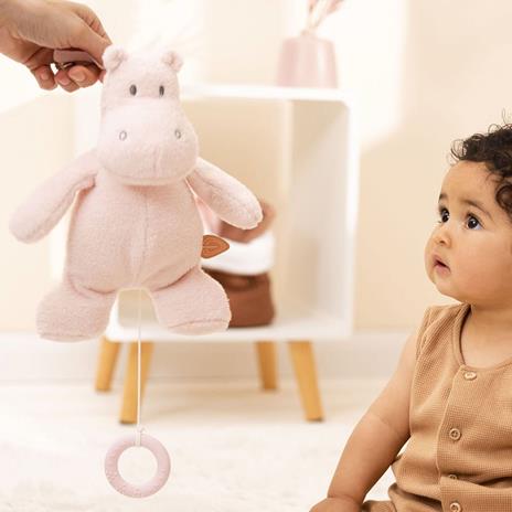 Nattou 508070 - Carillon in Spugna di Cotone Ippopotamo Carillon Susie, Rosa Chiaro - 2