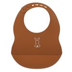 Nattou 877060 - Bavaglino con Tasca in Silicone, terracotta